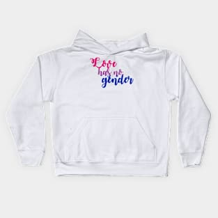 Love Has No Gender Bi Flag Kids Hoodie